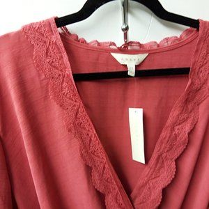 ADIVA Classy Tea Rose Top 2X NWT